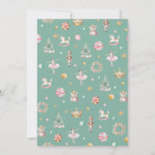 パステルピンクのくるみ割り人形　スイーツの国　誕生日 招待状 (裏面)