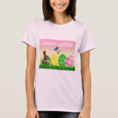 パステルピンクのイースターTシャツ Tシャツ (正面)
