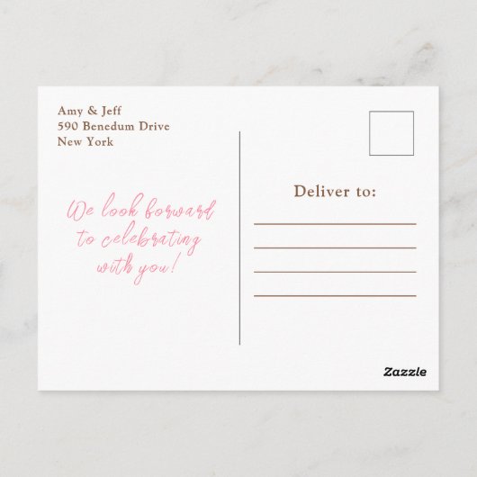 パステルピンクのカボチャの花のスイート16 ポストカード (裏面)