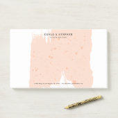 パステルピンクのグランギーな筆跡 ポストイット (デスク)