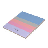 パステルピンクのコーラルグレーブルーパープルカラーブロック タイル (側面)