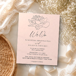 パステルピンクのタンポポ botanical おふたりの結婚式 チラシ