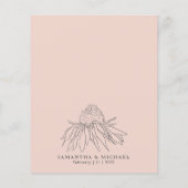 パステルピンクのタンポポ botanical おふたりの結婚式 チラシ (裏面)