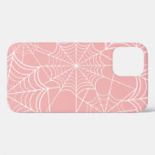 パステルピンクのハロウィンスパイダーウェブ Case-Mate iPhoneケース (裏面 (横))