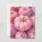 パステルピンクのパンプキン ハロウィン シーズンカード (正面)