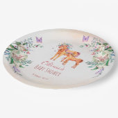 パステルピンクのベビー馬と母の赤ちゃんシャワー ペーパープレート (アングル)