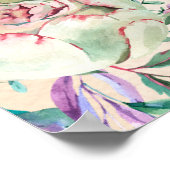 パステルピンクのベビー馬と母の赤ちゃんシャワー ポスター (角)