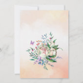 パステルピンクのベビー馬と母の赤ちゃんシャワー 招待状 (裏面)