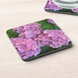パステルピンクのホルテンシア（ヤマアジサイ）  コースター