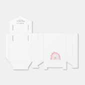 パステルピンクのレインボーベビーシャワー特典ボックス フェイバーボックス (折り畳みなし)