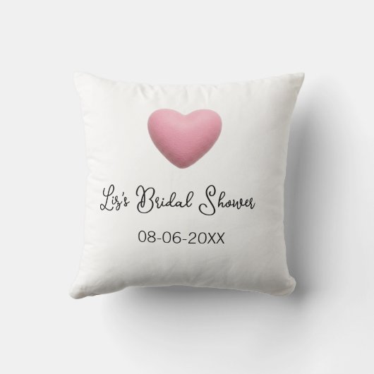 パステルピンクのレトロな結婚前お祝いデート ボヘミアンテイスト クッション (裏面)