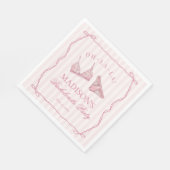 パステルピンクの下着シャワーバチェロレッテパーティー スタンダードランチョンナプキン (角)