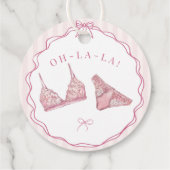 パステルピンクの下着シャワーバチェロレッテパーティー フェイバータグ (裏面)