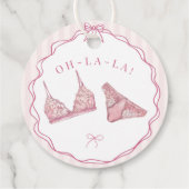 パステルピンクの下着シャワーバチェロレッテパーティー フェイバータグ (裏面)