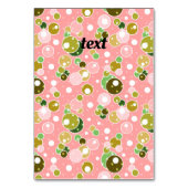 パステルピンクの子供たちおもしろいバブル誕生日かわいい テーブルナンバー (裏面)