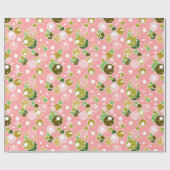 パステルピンクの子供たちおもしろいバブル誕生日かわいい ラッピングペーパー (フラット)