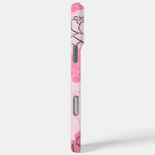 パステルピンクの審美牡丹の花の模様ケース Case-Mate iPhoneケース (裏面 / 右)