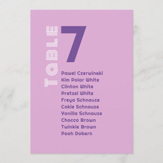 パステルピンクの抽象アート結婚式席次表カード 招待状 (正面)