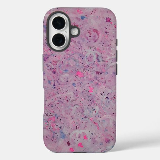 パステルピンクの抽象的水彩画  Case-Mate iPhoneケース (裏面)