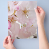 パステルピンクの木の花 フライヤー 紙 カスタム (手)
