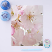 パステルピンクの木の花 フライヤー 紙 カスタム (シングル)