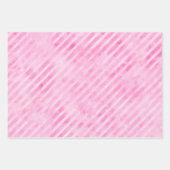 パステルピンクの水彩幾何学ウェディングバースデー ラッピングペーパーシート (正面2)