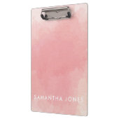 パステルピンクの水彩絵の具 クリップボード (左)