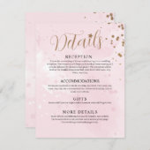 パステルピンクの水色結婚のエンクロージャカード エンクロージャーカード (正面/裏面)