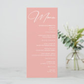 パステルピンクの結婚式 メニュー (スタンド正面)