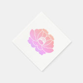 パステルピンクの芍薬の花 スタンダードカクテルナプキン (角)