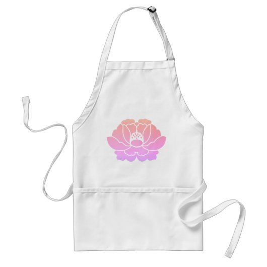 パステルピンクの芍薬 スタンダードエプロン (正面)