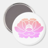 パステルピンクの芍薬 マグネット (正面/裏面)