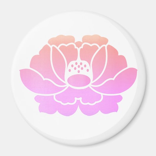 パステルピンクの芍薬 マグネット (正面)