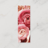 パステルピンクの花のしおり スキニー名刺 (裏面)