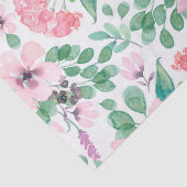 パステルピンクの花のパターン 薄葉紙 (詳細)