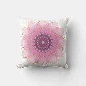 パステルピンクの花（真珠あり） クッション (正面)