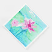 パステルピンクの蓮の花 水彩画 (コーナー)