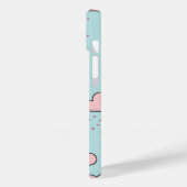 パステルピンクの雲と黄色い星のパターン Case-Mate iPhoneケース (裏面 / 左)