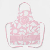パステルピンクはっきりしたフローラ – エモノグラムのプロン エプロン (正面)