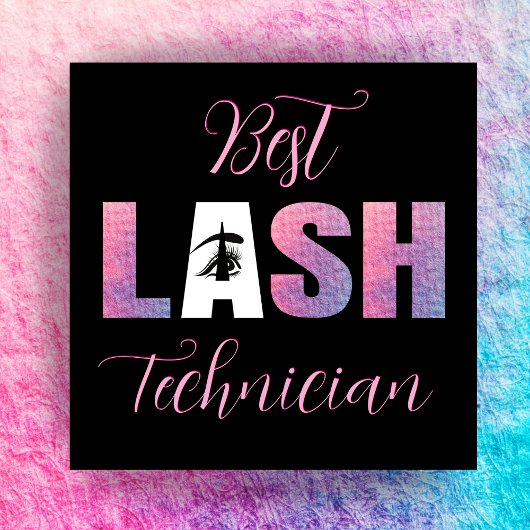 パステルピンクはっきりしたラッシュテ最高のクテクブラック背景 スクエア名刺