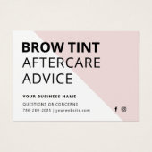 パステルピンクアイブロートアフターケアカード (正面)