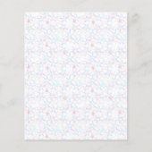 パステルピンクアクアスターズオンホワイトスクラップブック紙 (正面)