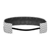 パステルピンクアンドグレーシェブロン名前をカスタムする アスレチックヘッドバンド (裏面)