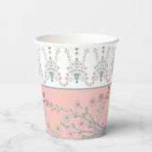 パステルピンクアンドターコイズ 紙コップ (裏面)