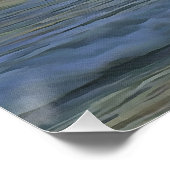 パステルピンクアンドブルーダリアンビーチサンセット ポスター (コーナー)