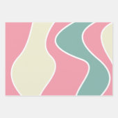 パステルピンクアンドブルーラッピング紙 ラッピングペーパーシート (正面3)