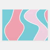 パステルピンクアンドブルーラッピング紙 ラッピングペーパーシート (正面)