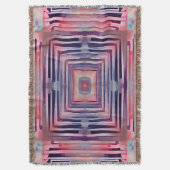 パステルピンクアンドブルー万華鏡のように千変万化するパターンブランケット スローブランケット (正面縦)