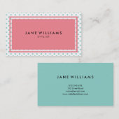 パステルピンクアンドブルー 名刺 (正面/裏面)