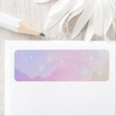 パステルピンクアンドラベンダー差出人住所ラベル ラベル (インサイチュ)